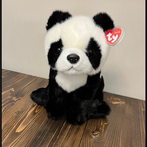 Vintage 1999 TY Beanie Buddies BAMBOO Panda Bear 11" Plush Stuffed Toy Babies
